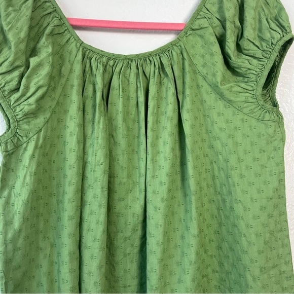 Women's Puff Cap Sleeve Top - Universal Thread™ Green - Picture 8 of 12